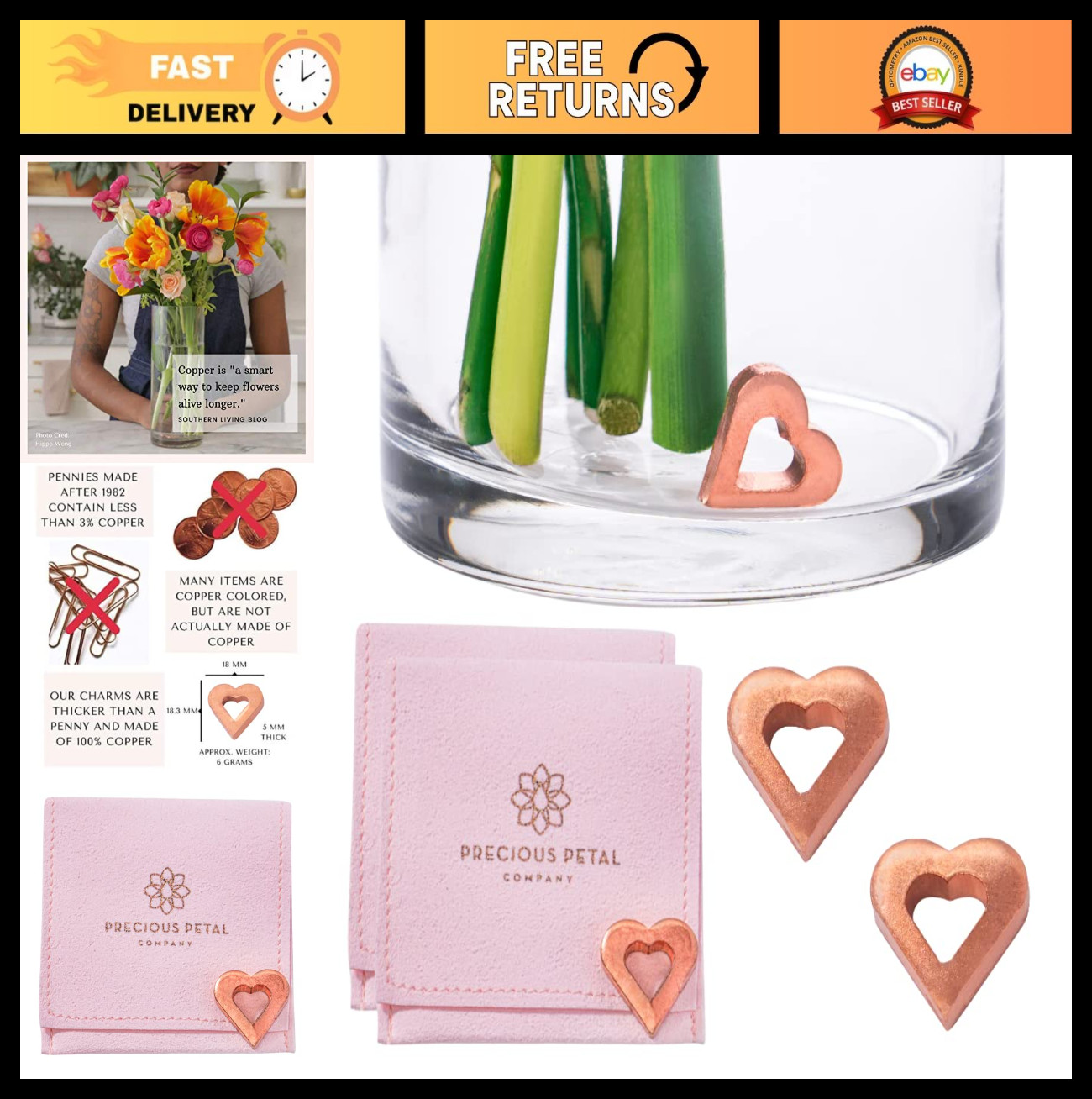 Flower Food Substitute for Fresh Cut Flowers | Keeps Water Clean & Clear | 2 Pac