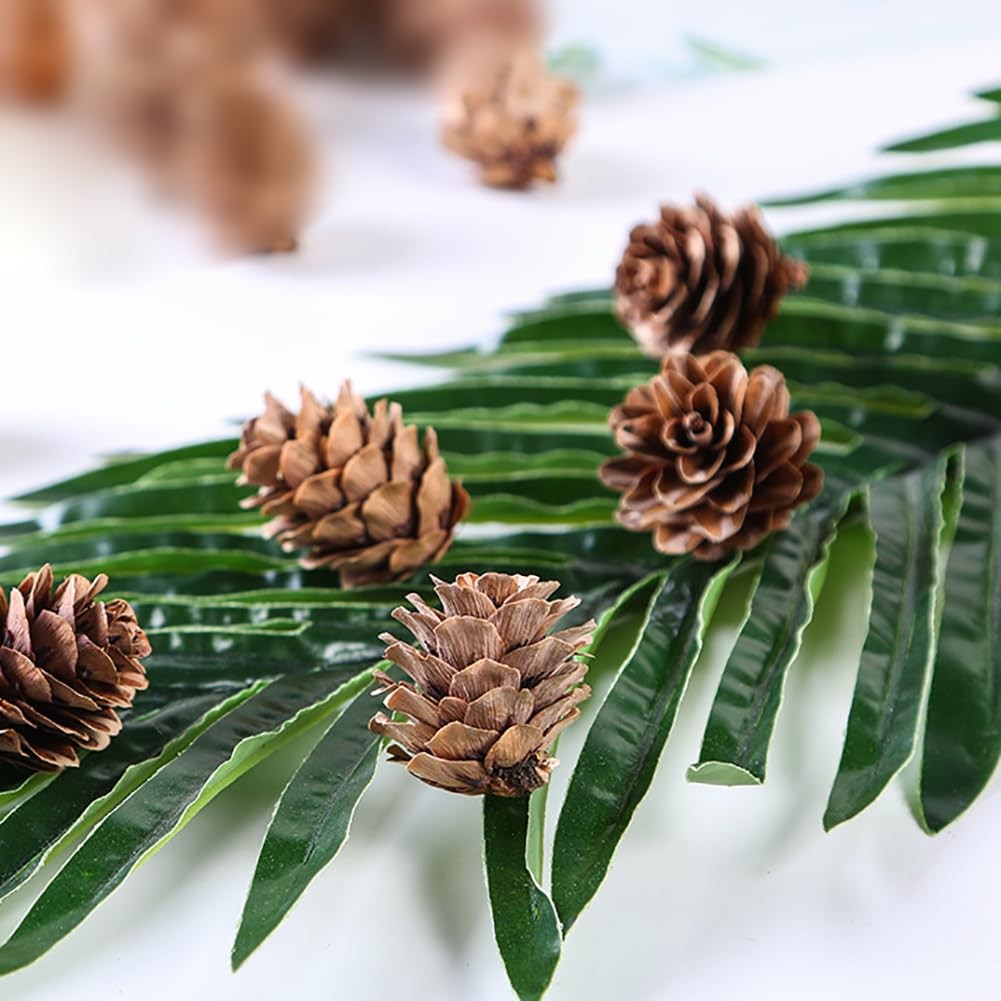 150 PCS Mini Pine Cones 12cm Brown For Vase Fillers Table Decor