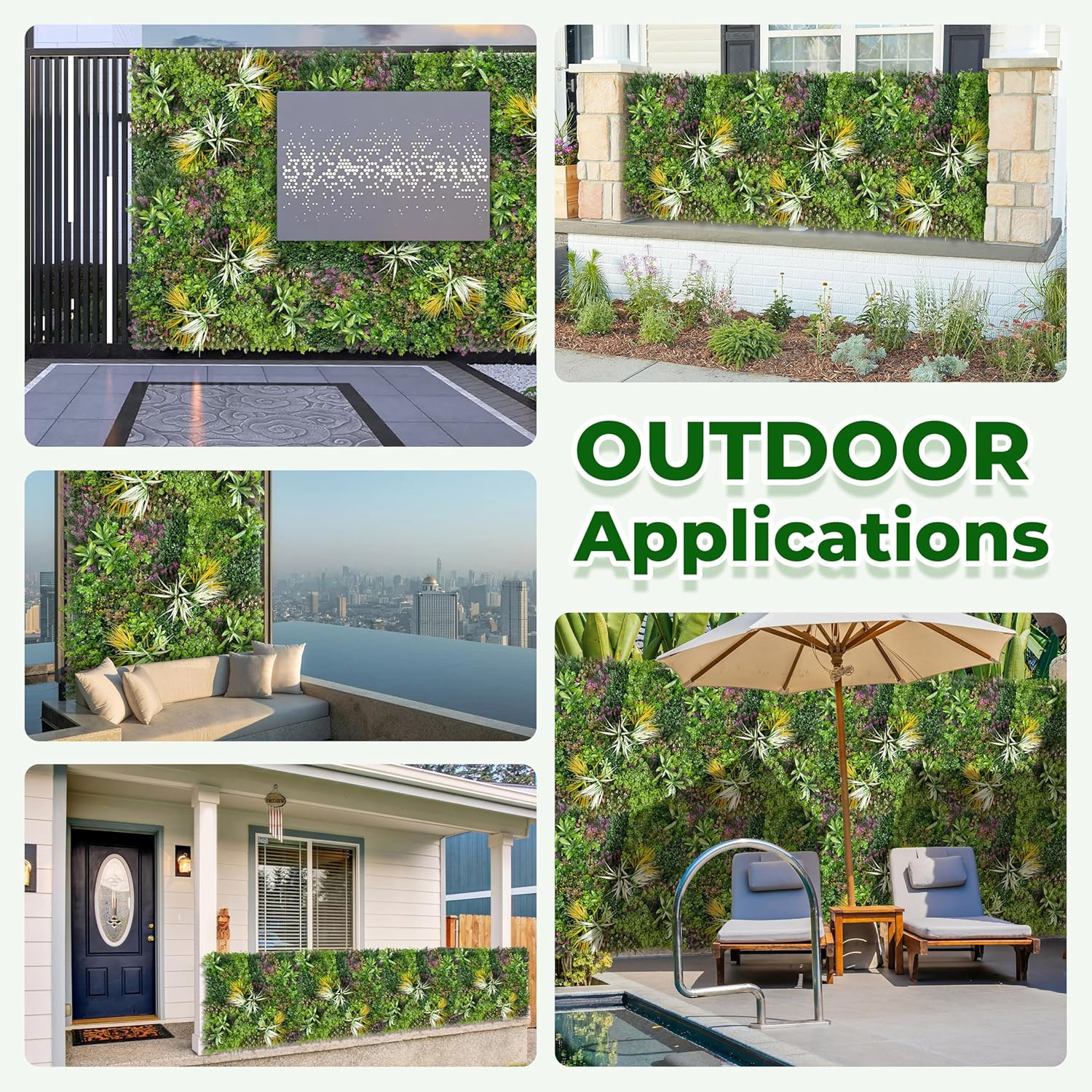 48”x120” Artificial Grass Wall Panels – UV-Resistant Greenery Decor