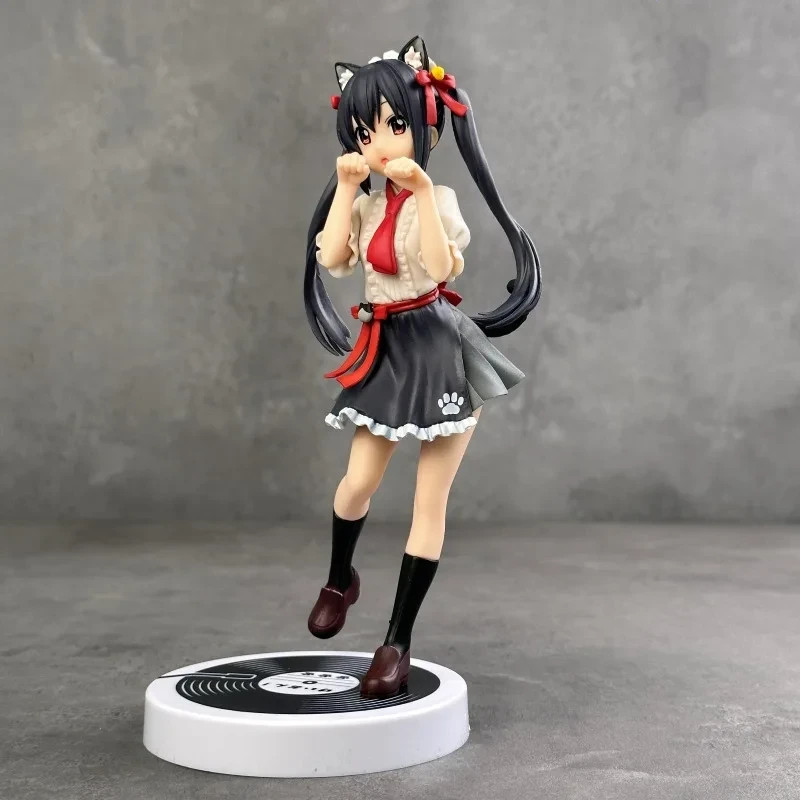 K-On Azusa Nakano Figure Cat Style Maid Costume Anime Collection PVC Model Toy