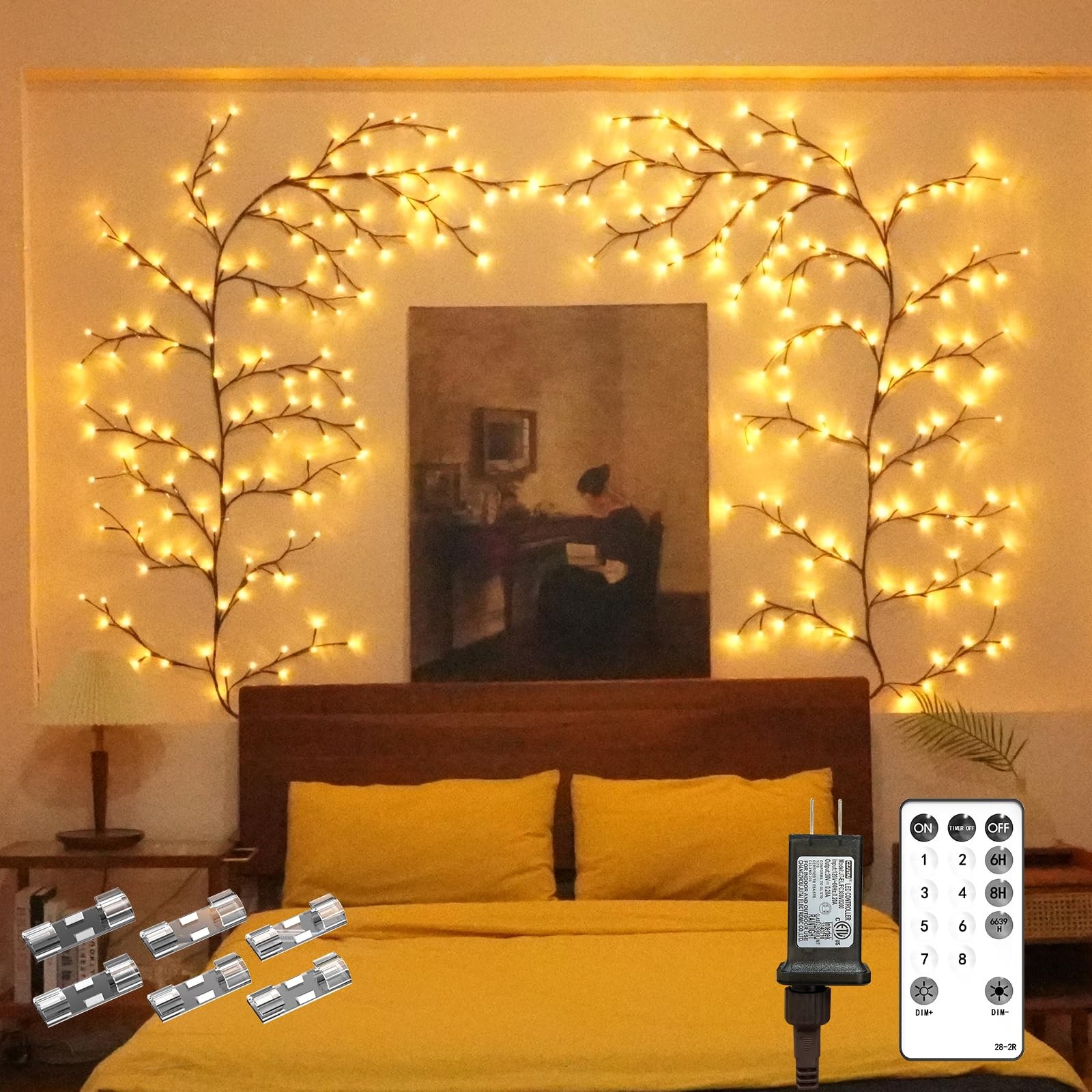 Willow Vine Wall Light 7.5FT LED Remote