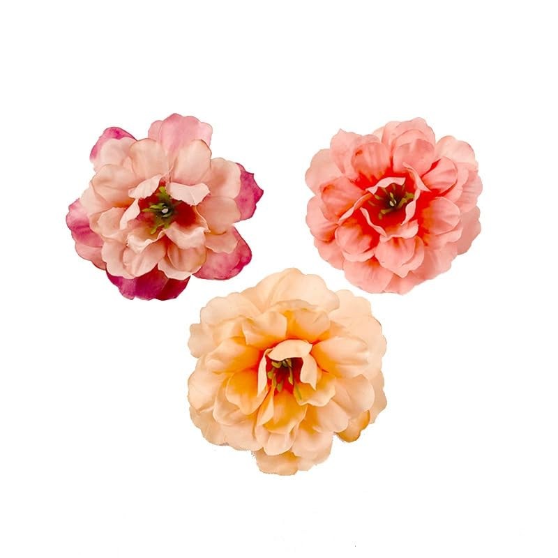 50 PCS Multicolor 2 Inch Silk Rose Small Fake Artificial Flower Heads