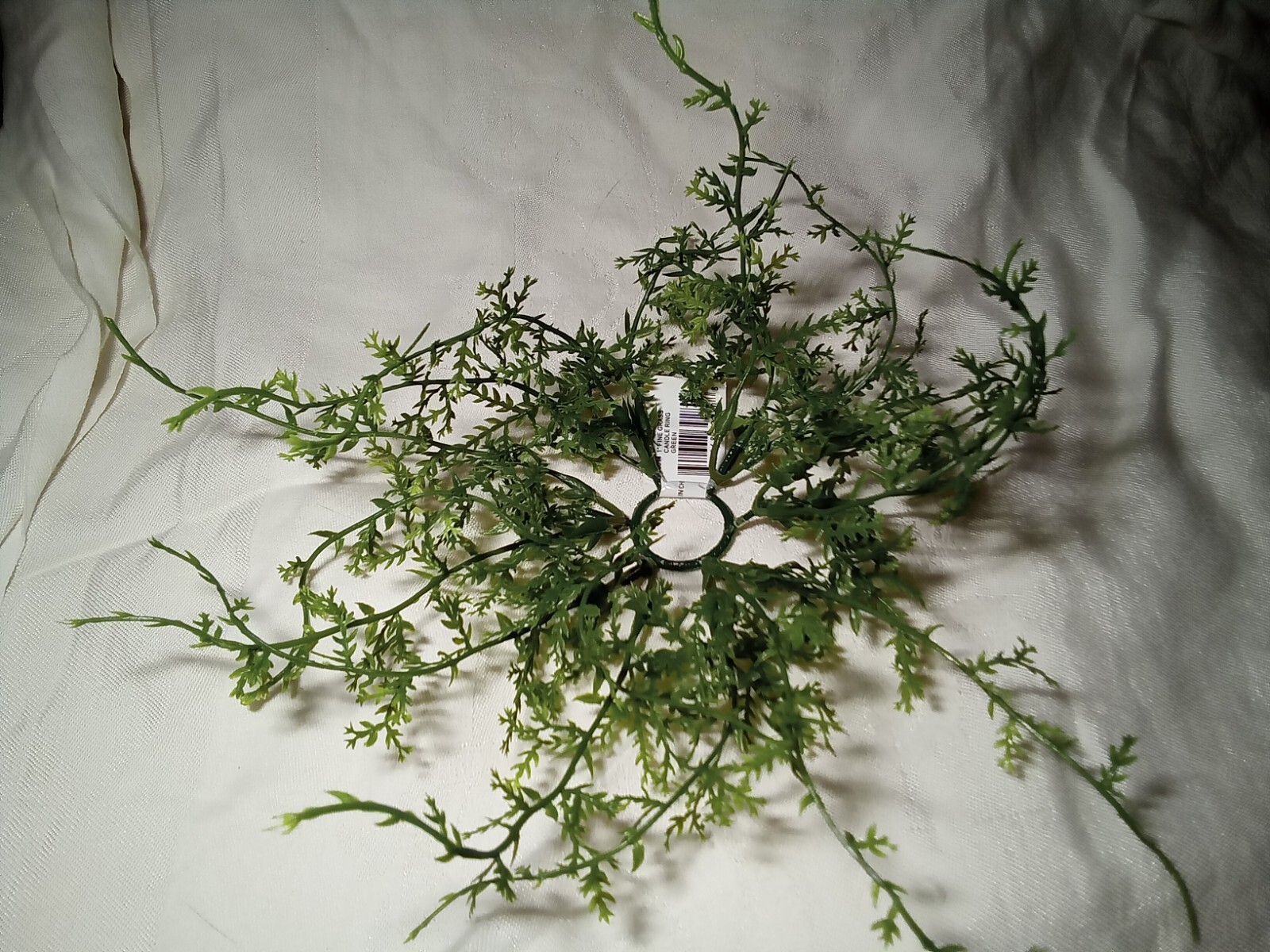 Spring candle ring mini wreath, SET of 2, plastic greens 1 inch Easter Farmhouse