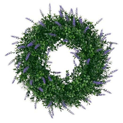 17″ Spring Summer Wreath for Door Green Boxwood Wreath Greenery Hanging