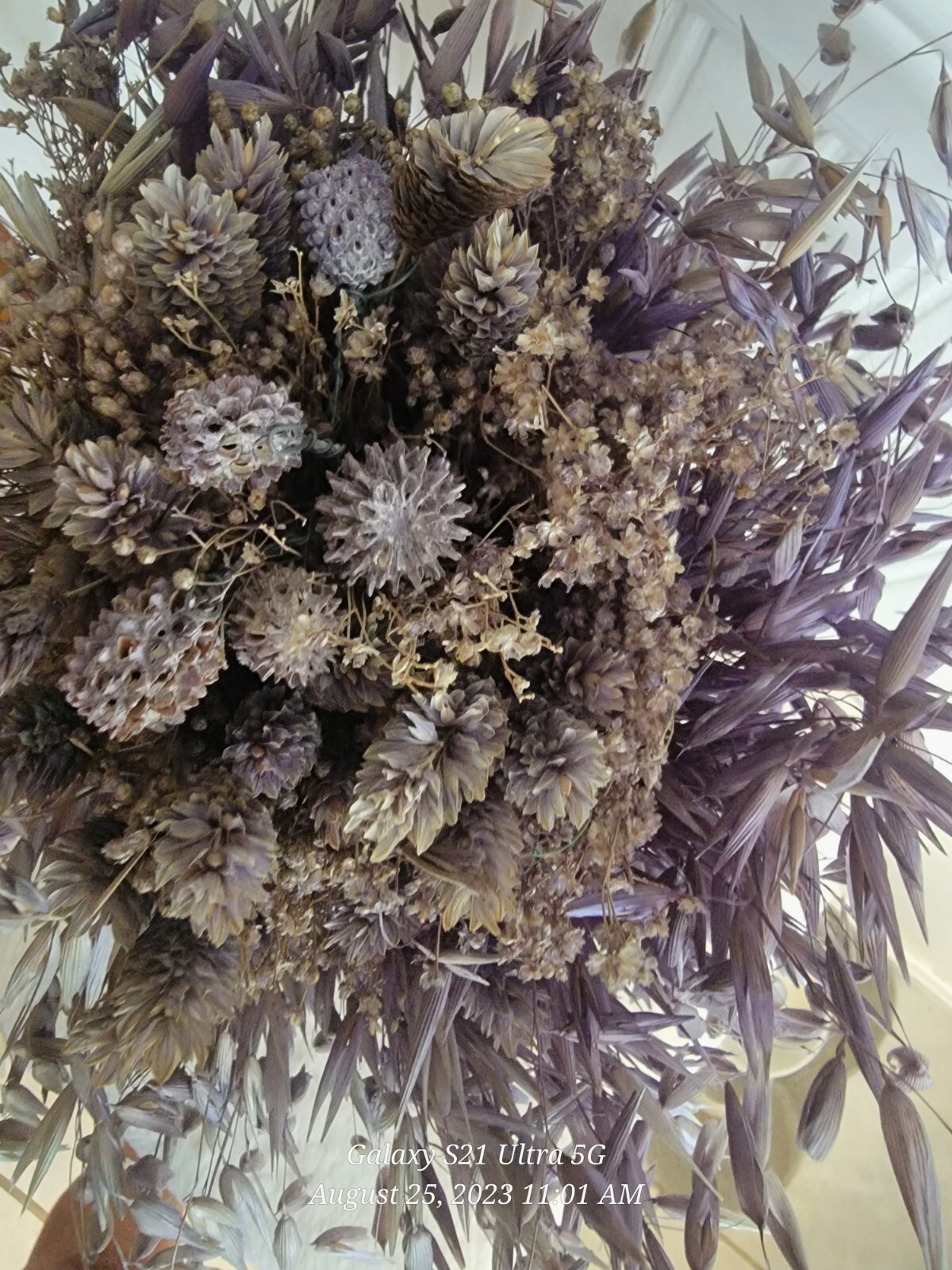 Artificial Wreath and Bouquet Combo. Purple Double Color SONOMA