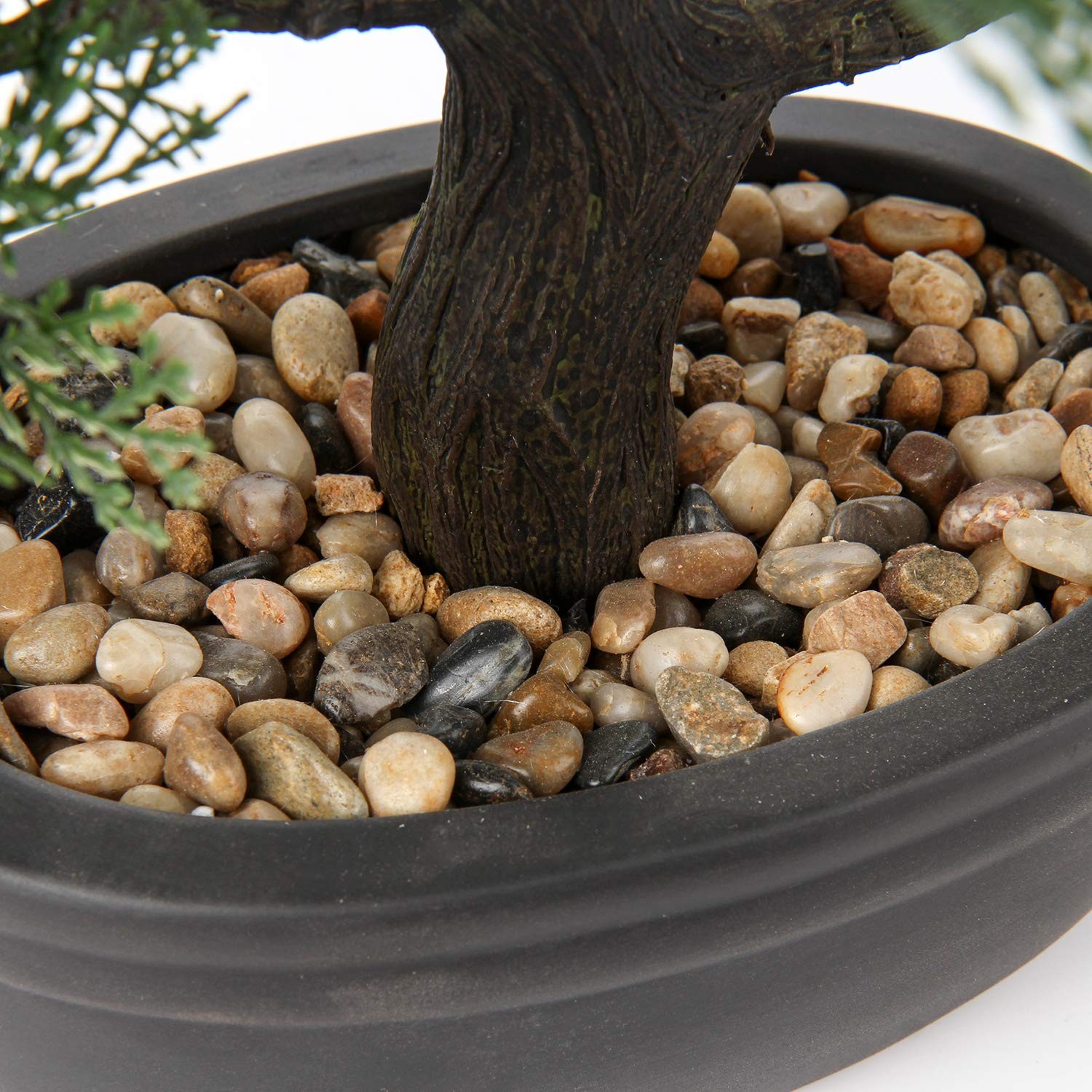 Artificial Bonsai Tree Juniper Faux Plants Indoor Small Fake Plants Decor wit…