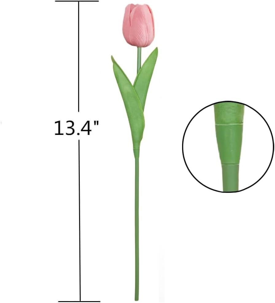 Realistic Touch Colorful Tulips: 12 Beautiful Fake Flowers for All Occasions