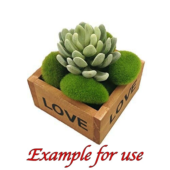 8 pc. Pkg. FAUX MOSS COVERED ROCKS for Landscaping or FAIRY GARDENS by DARICE