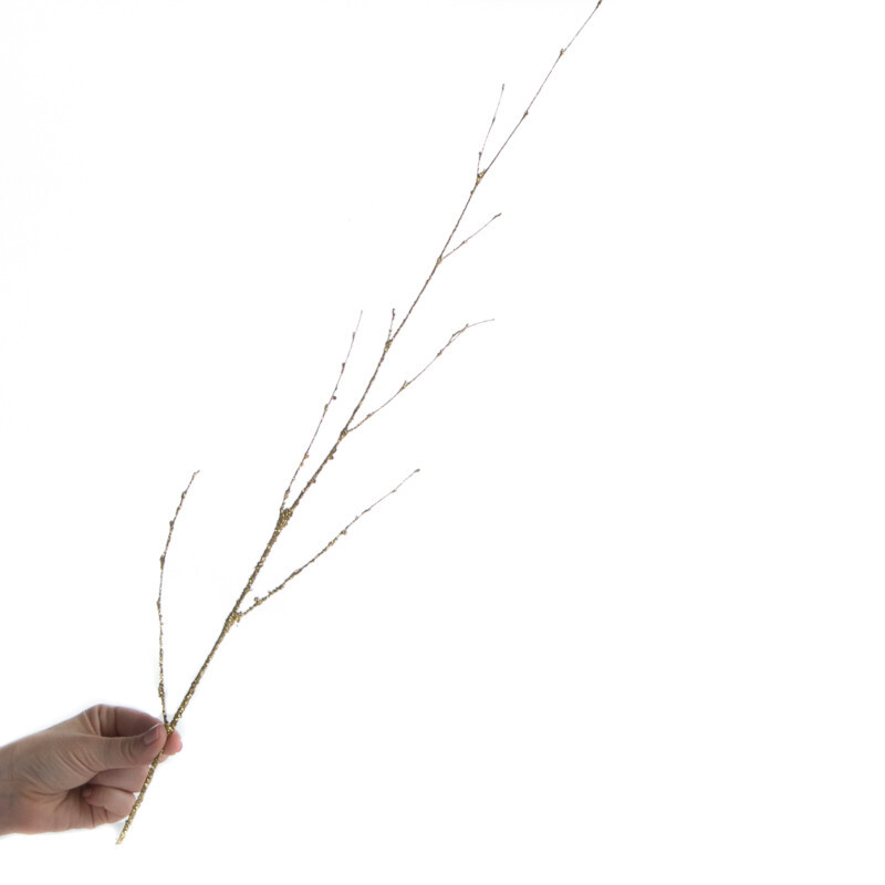 Factory Direct Craft Package of 12 Sparkling Gold Artificial Twig Picks