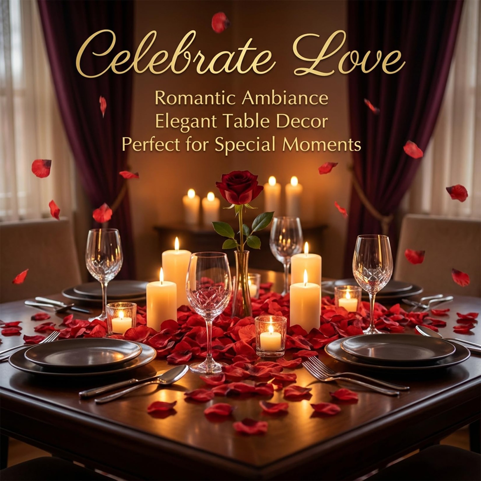 1200Pcs Artificial Rose Petals – Silk Fake Red Rose Petals for Wedding Bridal…