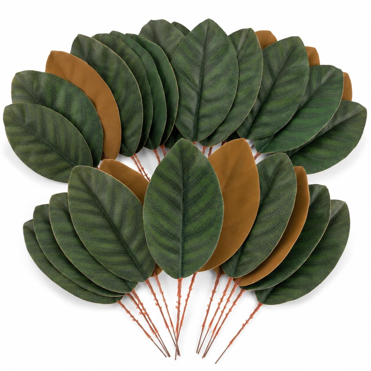 60 Pcs Artificial Magnolia Leaves Magnolias Stems Fake Flower Bouquet Fake Gr…
