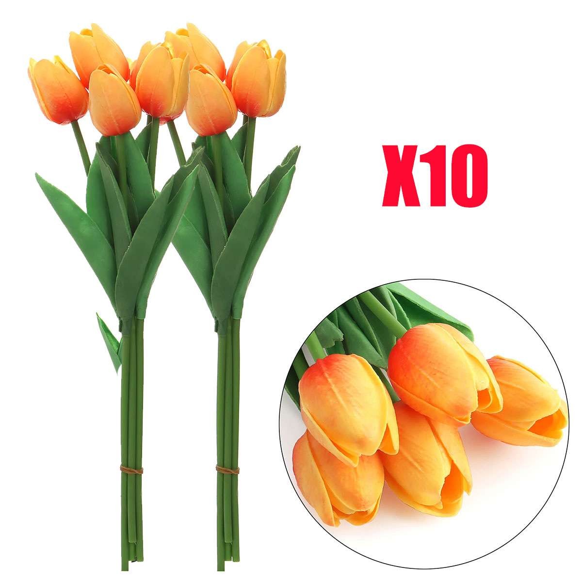 Artificial Lifelike Tulip Flowers Bouquet Wedding Home Festival Decor Gift
