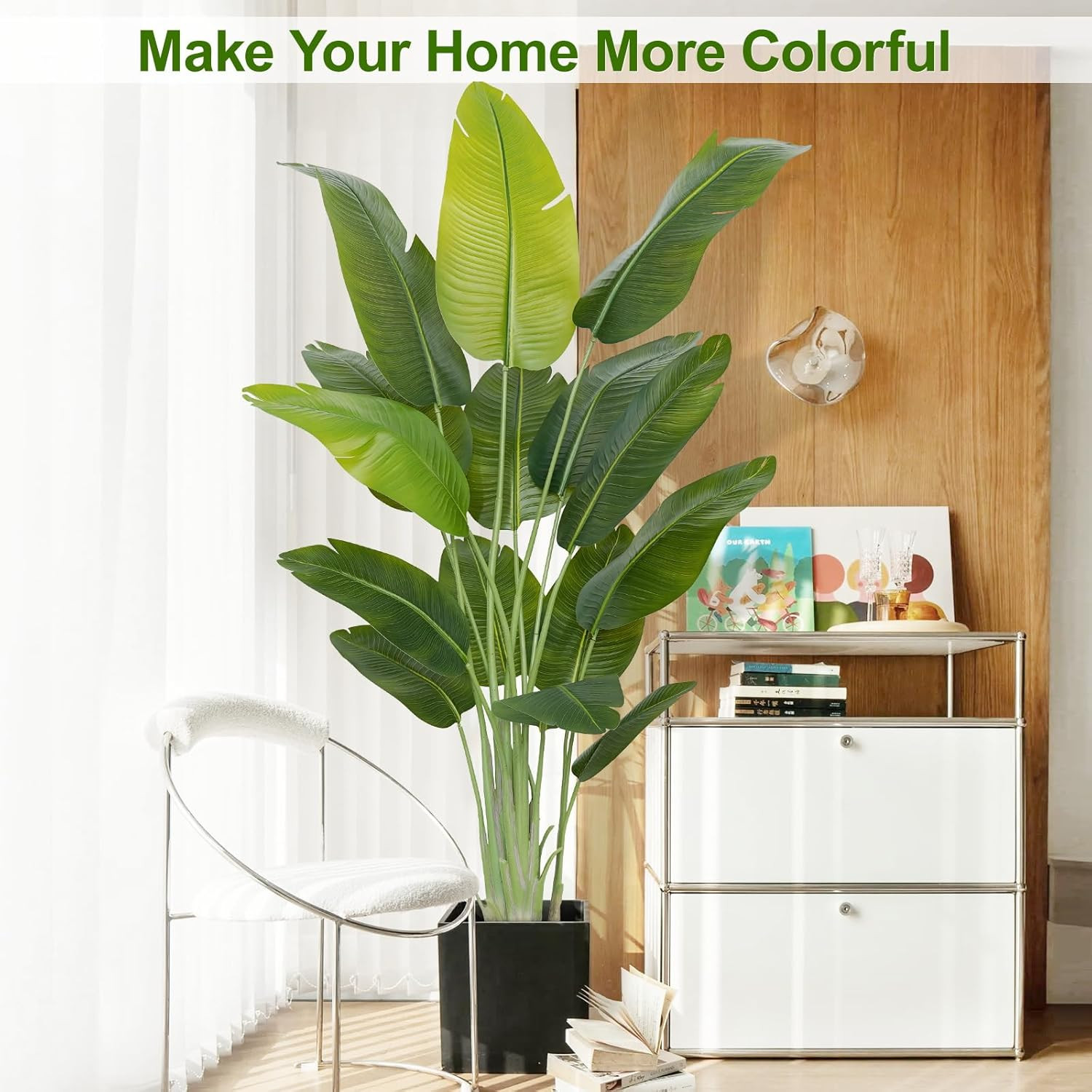 Lifelike 6.6Ft Bird of Paradise Faux Plant – Perfect for Home & Office Decor