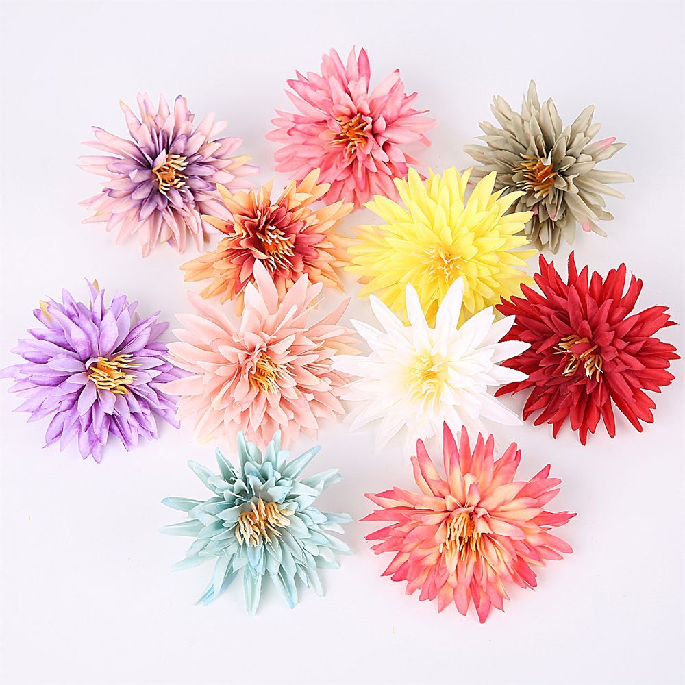 Chrysanthemum Artificial Heads Flowers Wedding Party Decor Silk Flower 10-20pcs