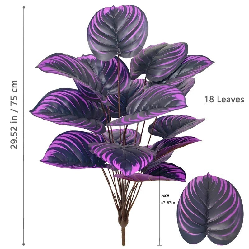 Large Artificial Monstera Plant 57-75cm Fake Palm Tree Real Touch Home Decor USA