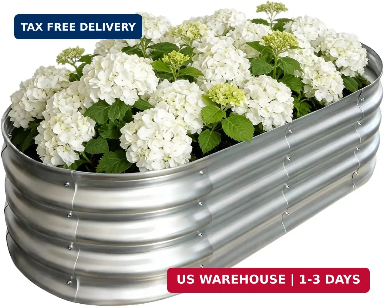 Galvanized Raised Garden Bed Outdoor, Large Raised Bed for Gardening, 4x2x1ft Me