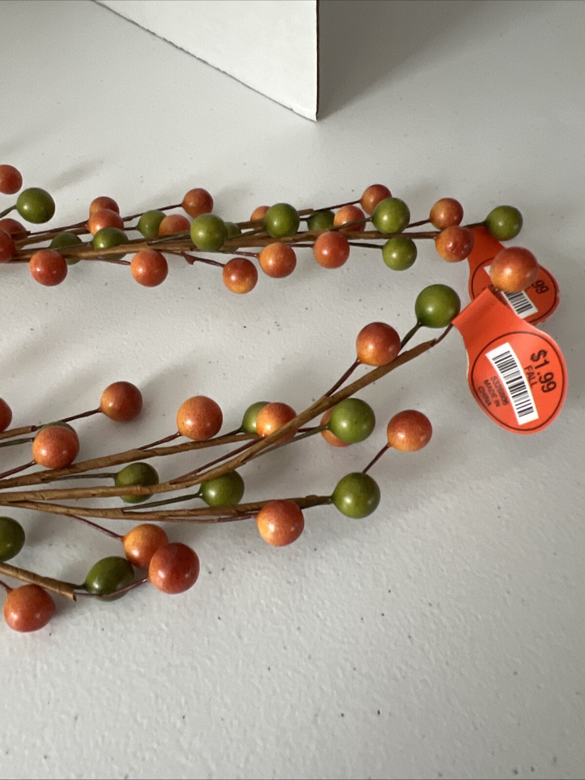Set Of 2 Artificial Berry Floral Berries Farmhouse Fall Autumn Decor 18 in (b1)
