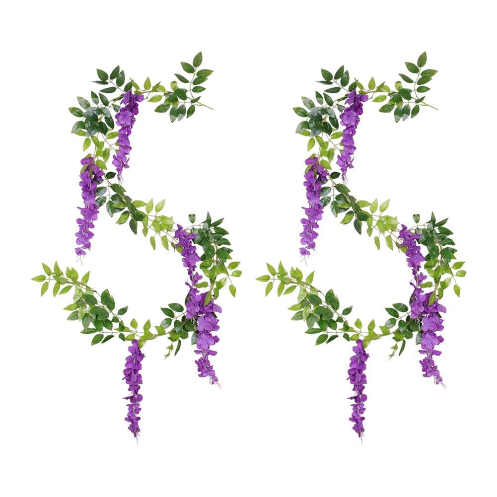 2PCS Lifelike Wisteria Flower Decor for Elegant For Weddings and Homes