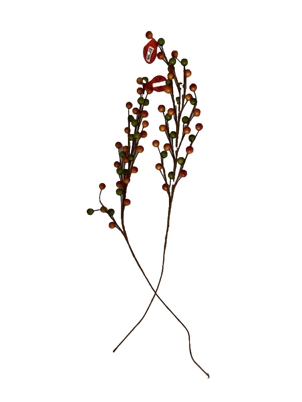 Set Of 2 Artificial Berry Floral Berries Farmhouse Fall Autumn Decor 18 in (b1)