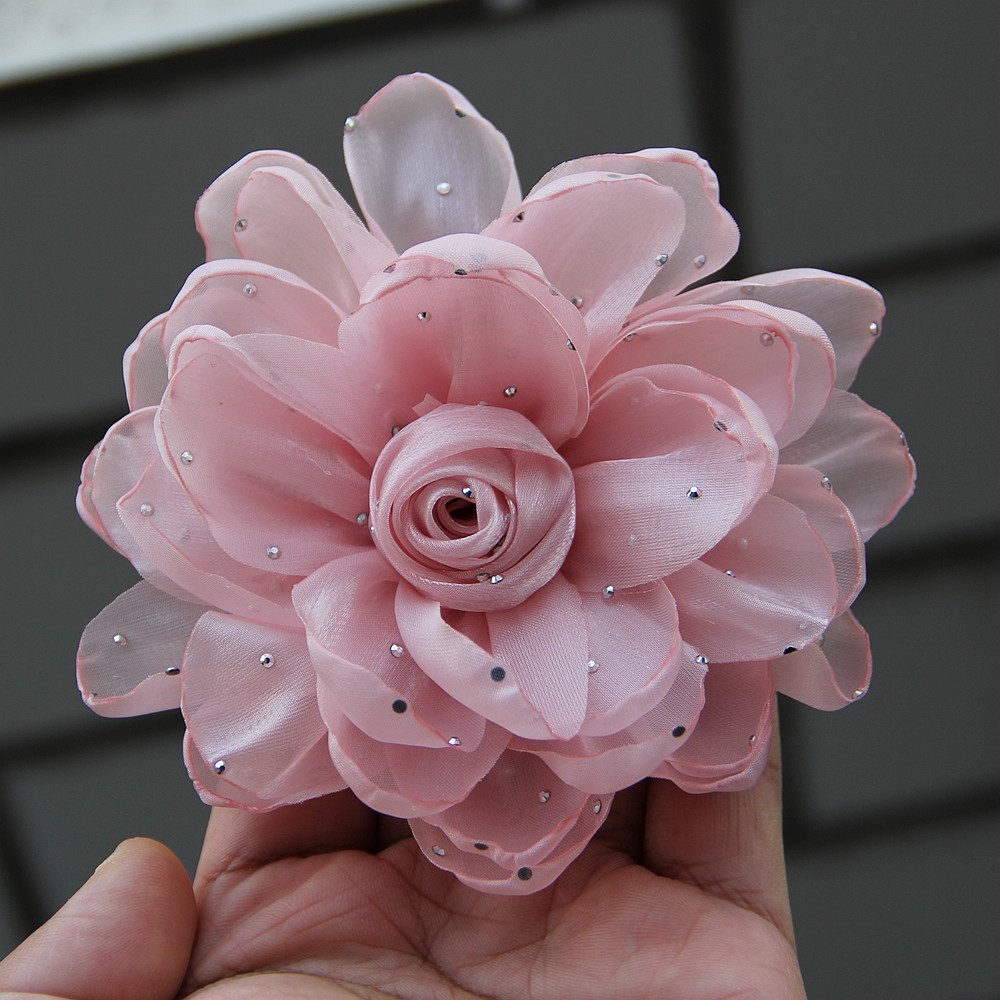 11cm Women’s Fabric Three-dimensional Artificial Flower for Brooch Suit Jacket