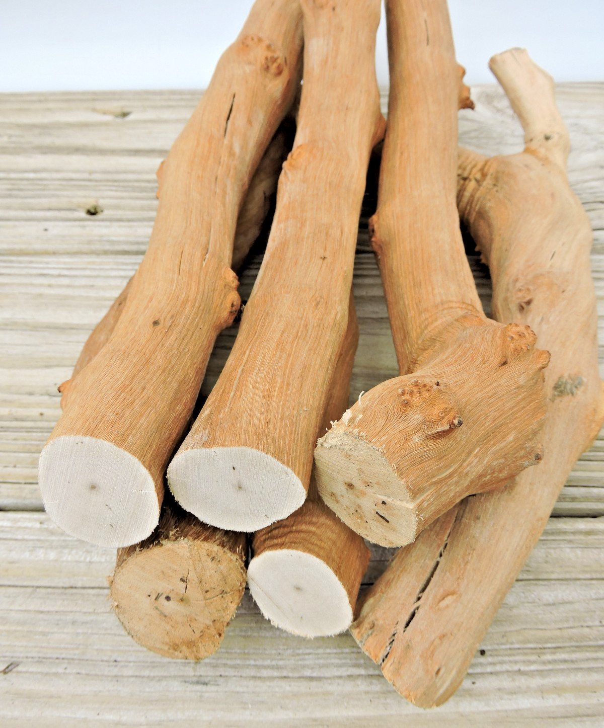 6 Grapevine Wood Stick Section 1 3/16~1 1/2″D 8~11″L Driftwood Decor Crafts
