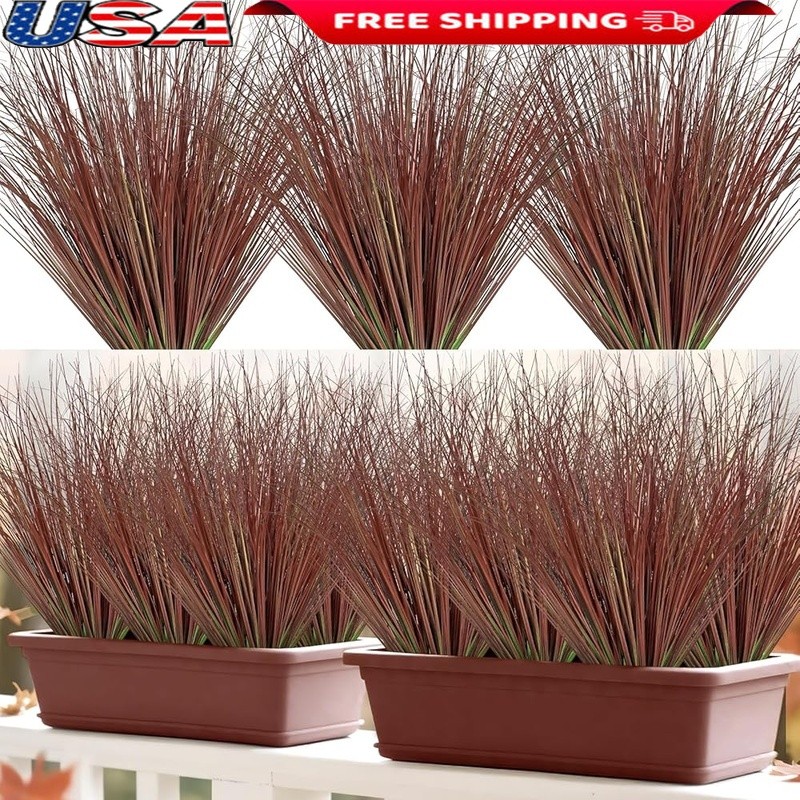 Artificial Wheat Grass Outdoor Plant UV Resistant Faux Greenery Home Decor New
