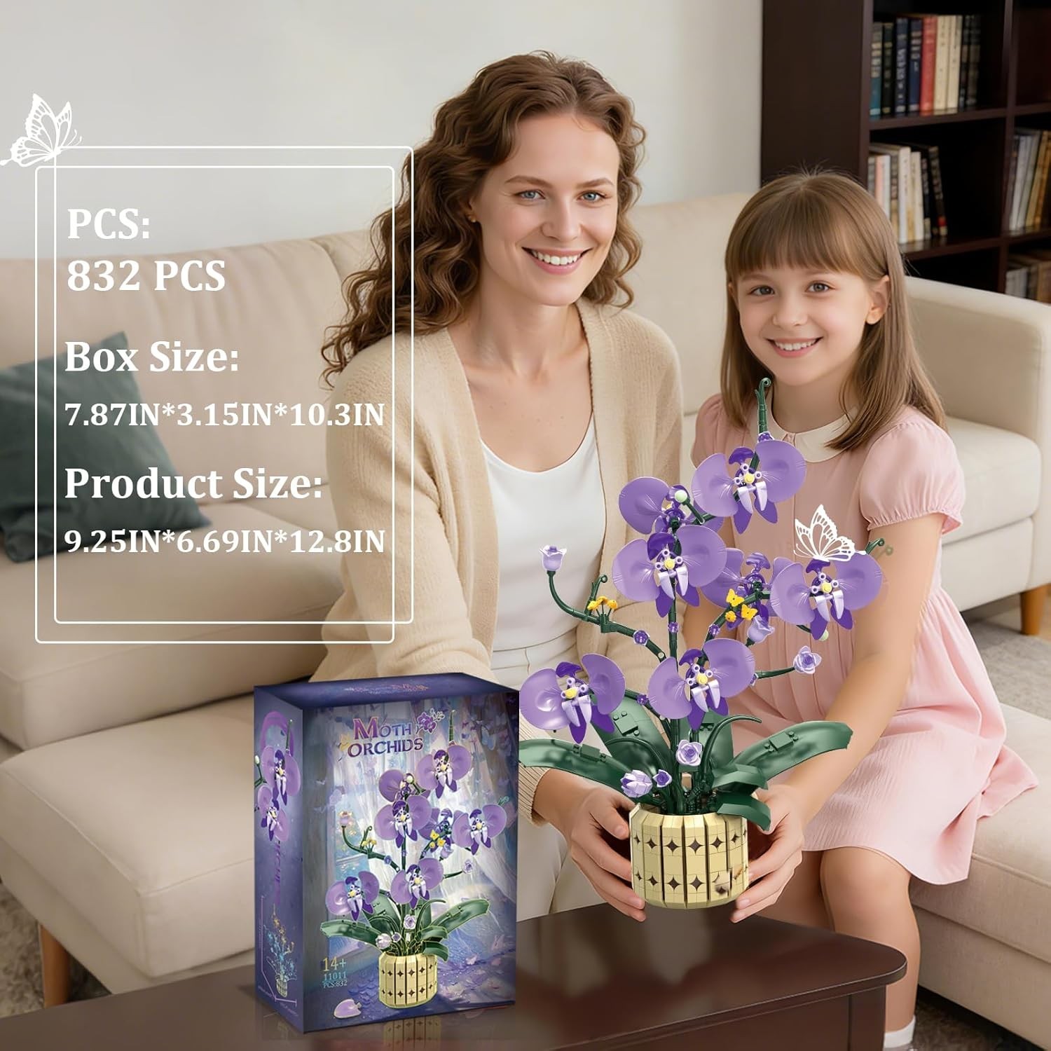 Botanicals Orchid Flower Kit, Flower Pot Set, Compatible with B0G1TBotanical Col