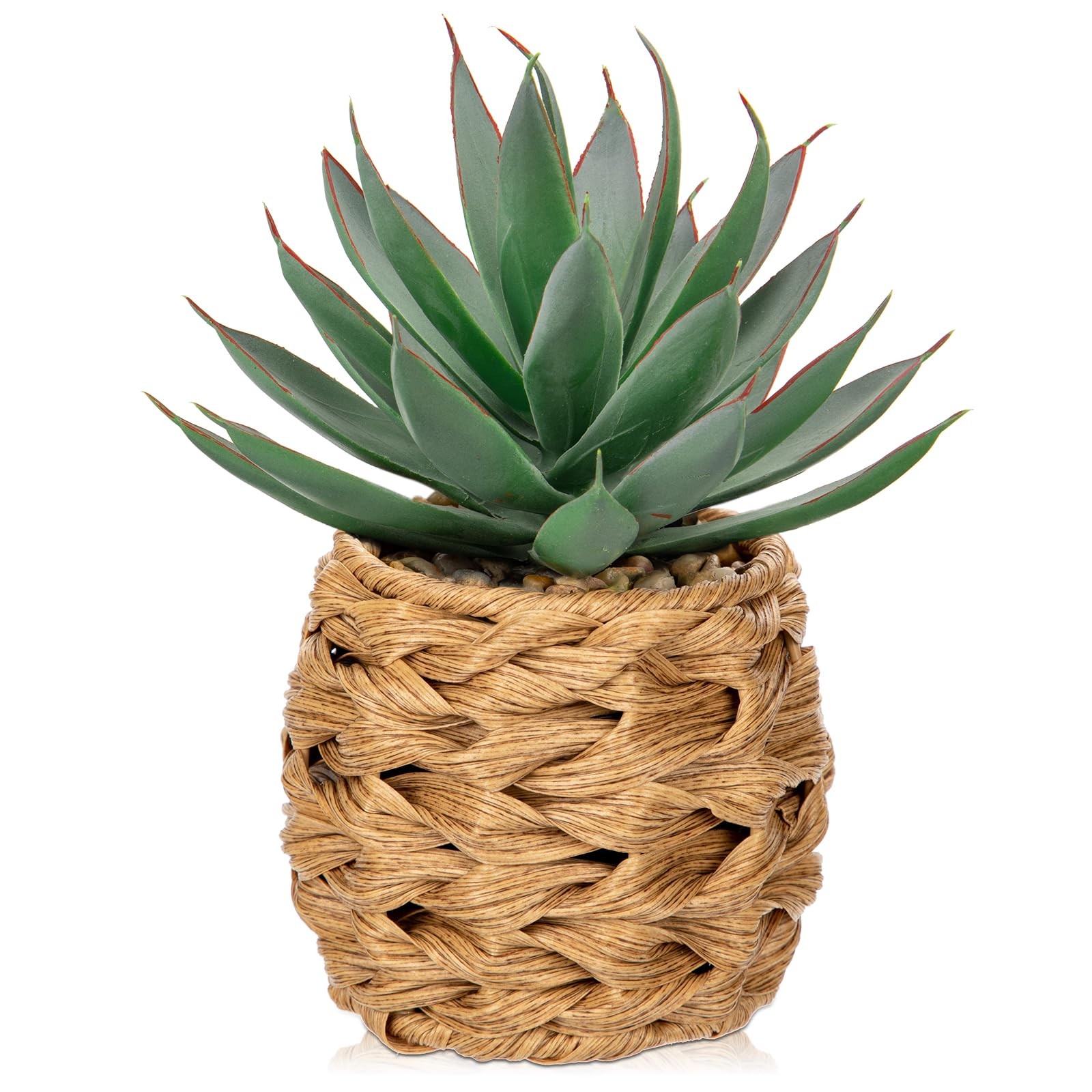 Succulents Plants Artificial for Home Decor, Realistic Potted Fake Agave Plan…