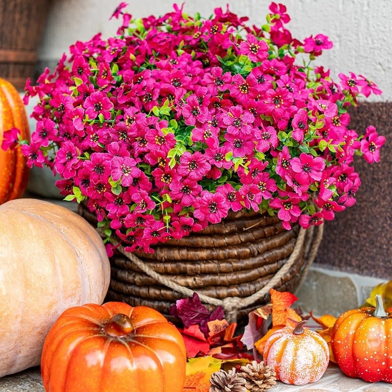 Outdoor Artificial Plants UV Resistant Faux Greenery Privacy Decor 16 Bundles US