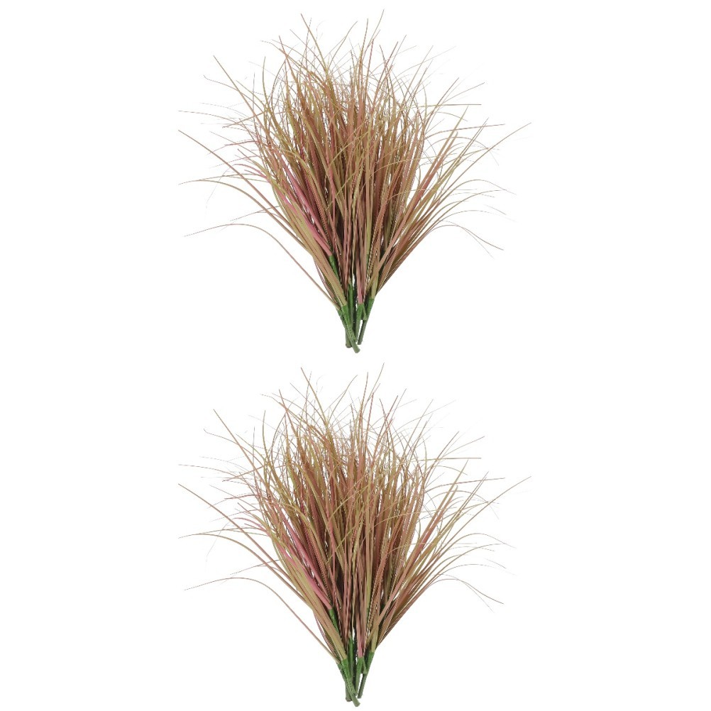 2 PCS Artificial Decor Grass Decorative Fake Green Plants for Crafts