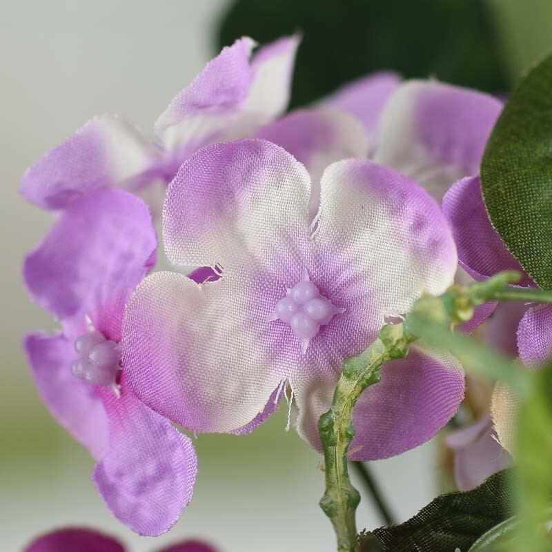 Set of 4 Purple and Yellow Artificial Hydrangea 12-1/2″ Sprays