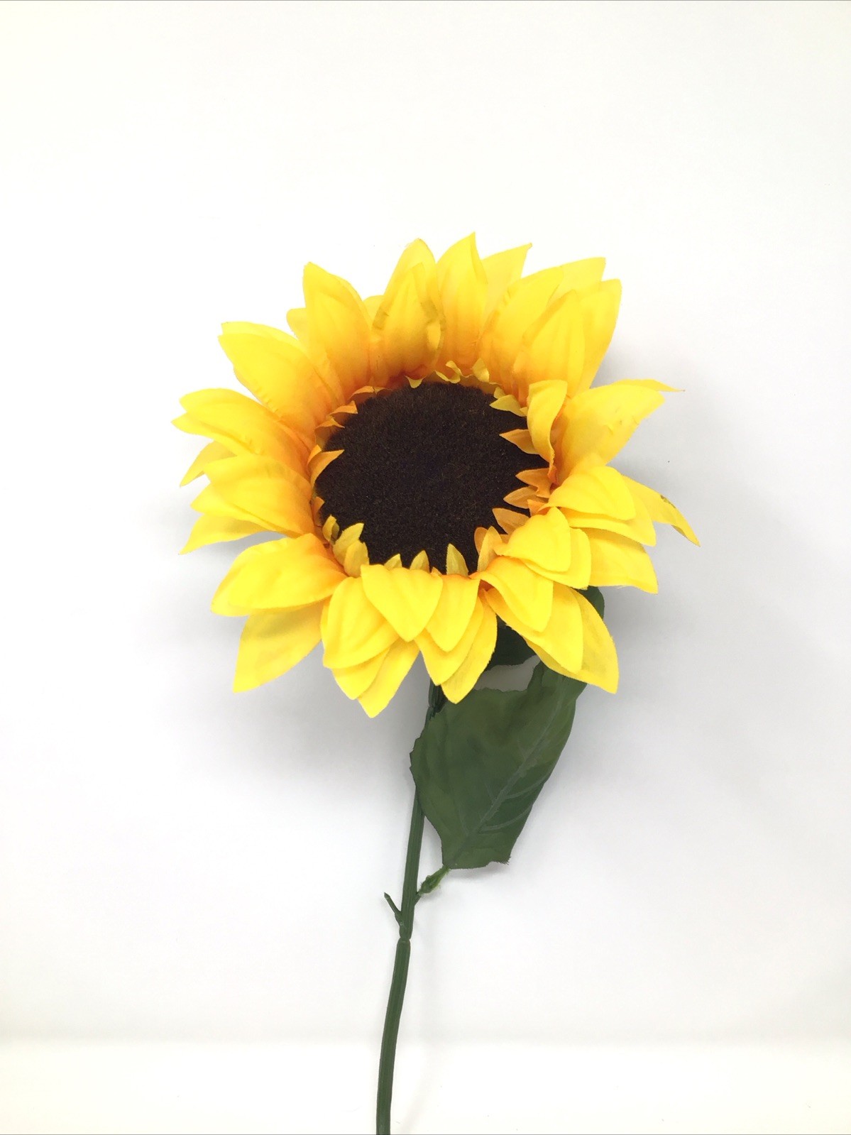 Sunflower Floral Pick Large 26” Pick 6” Bloom Artificial Silk Single Floral Pick