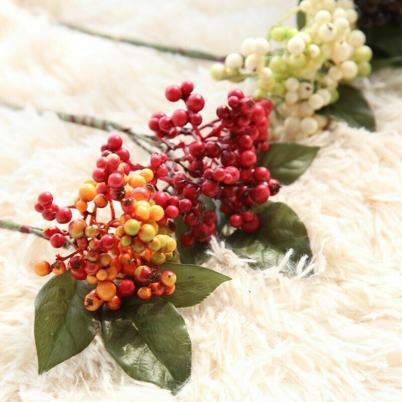 Bean Branch Simulation Flower Christmas Berry Artificial Flower Home Decor