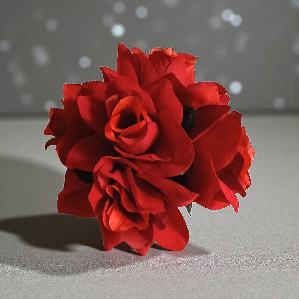 Red Rose Floral Arrangement Tea Cup POP-IN Romantic Elegant Wedding Holiday LOVE