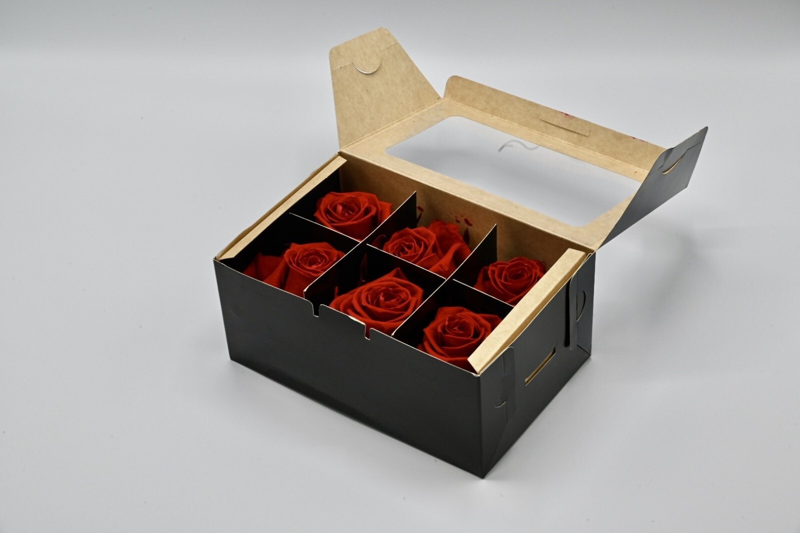 Ecuadorian Preserved Roses Head (package of 6) multiple colors