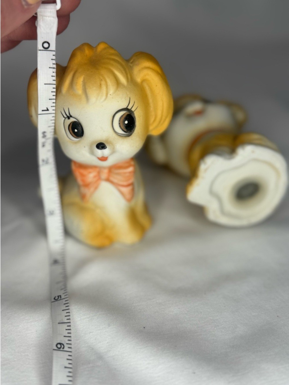 Vintage Big Eye Puppy Dog Salt & Pepper Shakers Set Retro Kitsch Japan Style