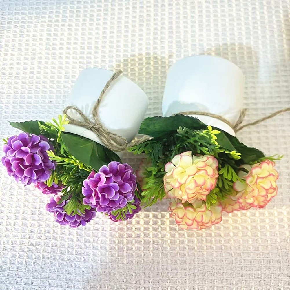 Chrysanthemum Potted Artificial Flowers for Year Round Indoor Outdoor Decor Use