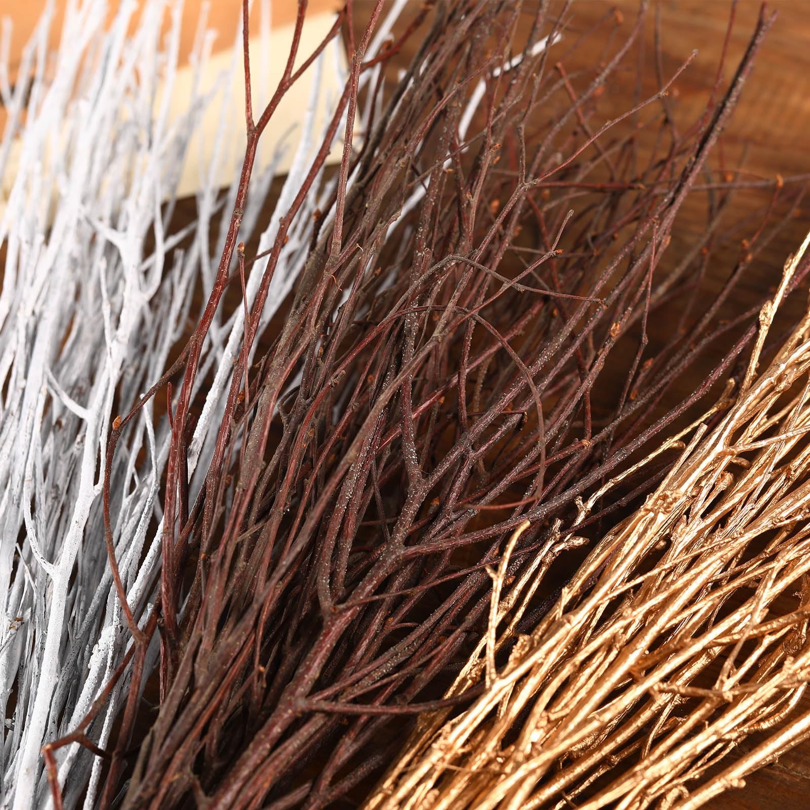 30 PCS Real Dried Birch Twigs 17 Inch White Decorative Branch Vase Decor