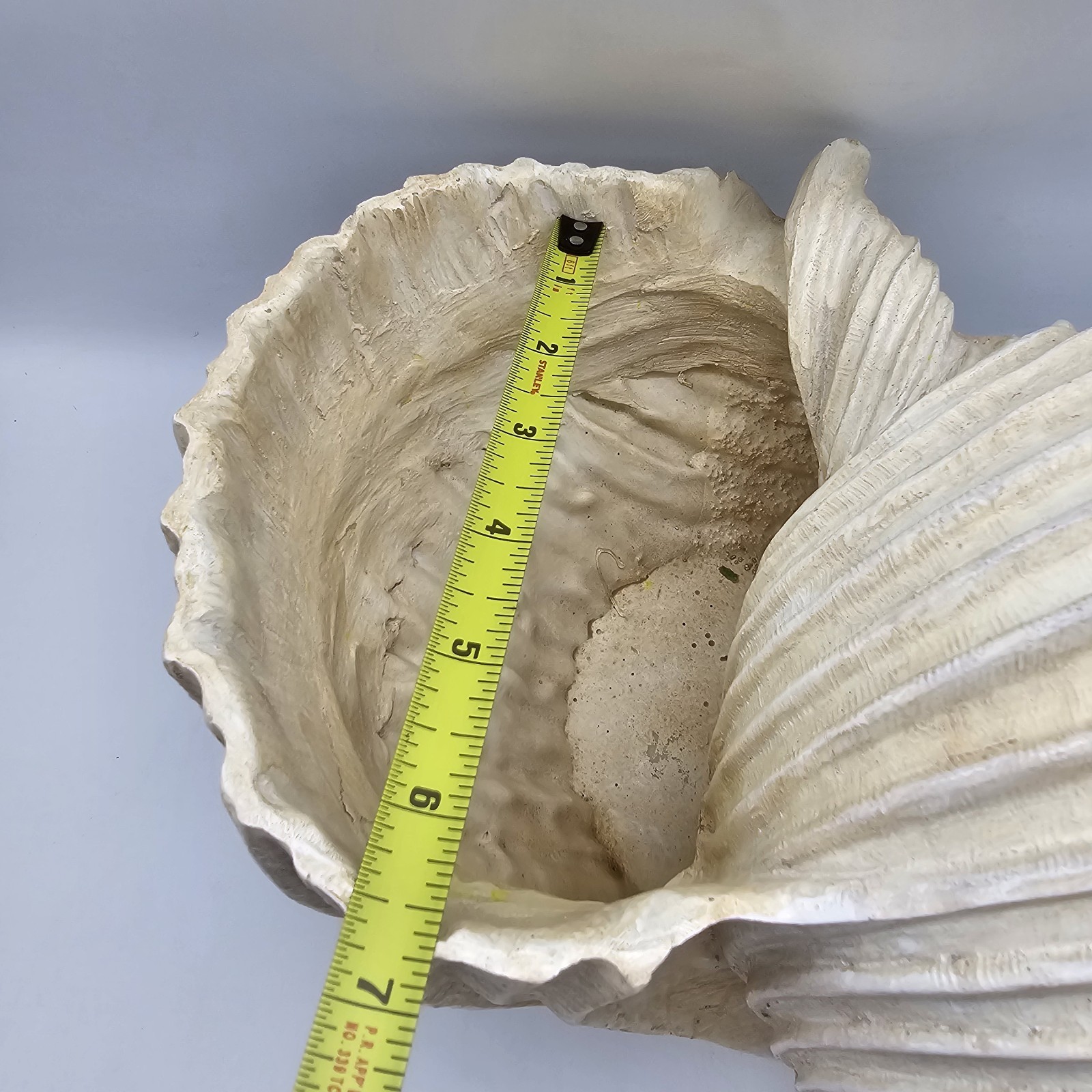 White Cream Decorative Faux Shell Planter Vase
