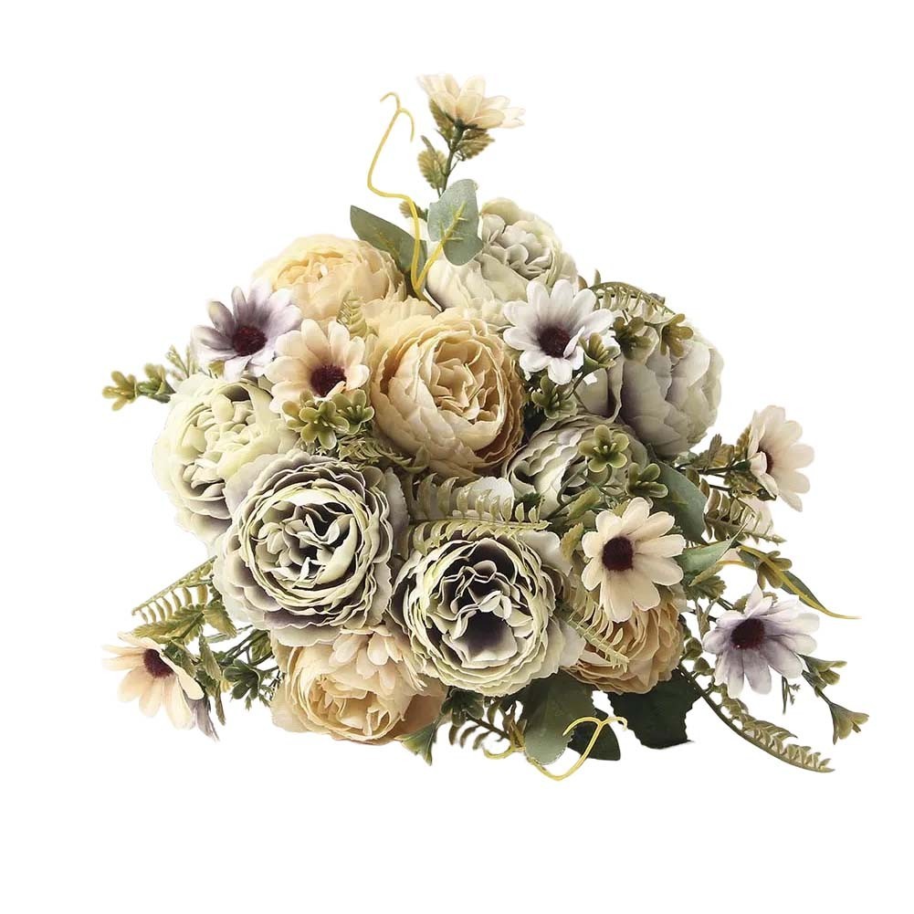Elegant Faux Floral Bouquet Peony Rose Arrangement for Stylish Centerpieces