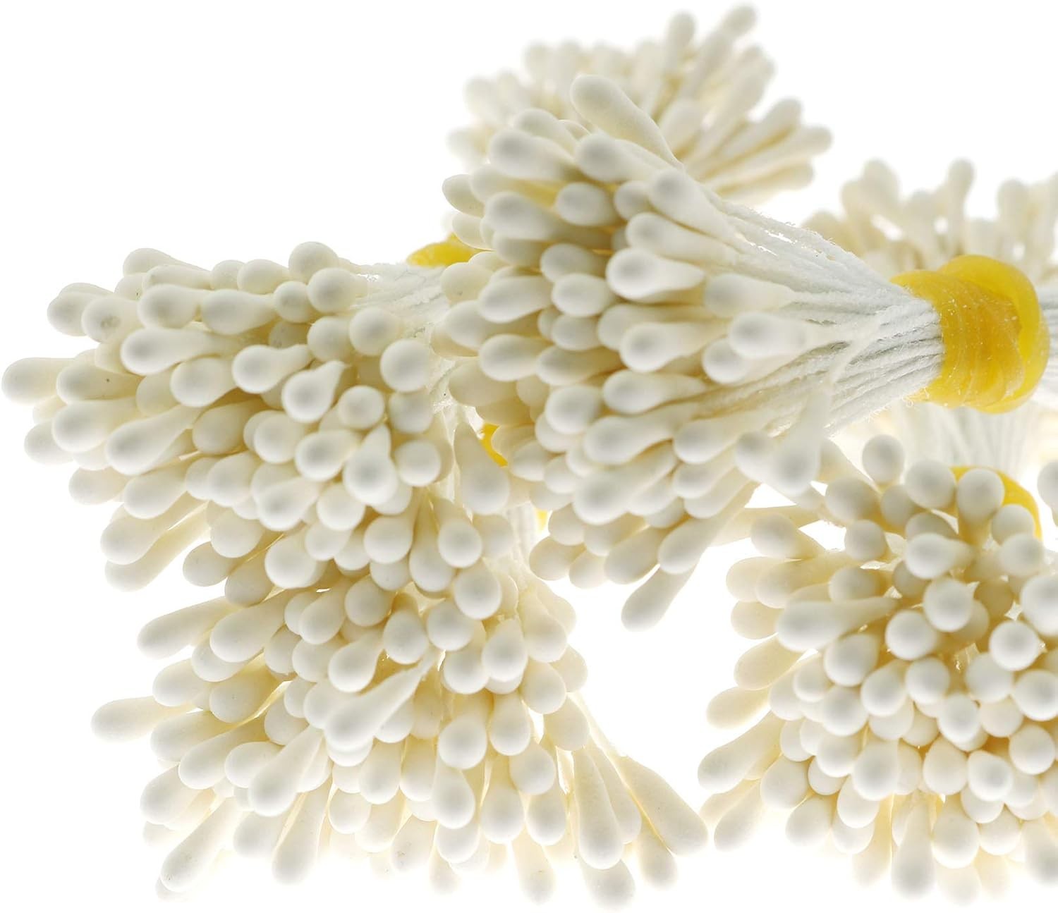 400PCS Artificial Flower Stamens Matte Milky White Pearlized Craft Supplies