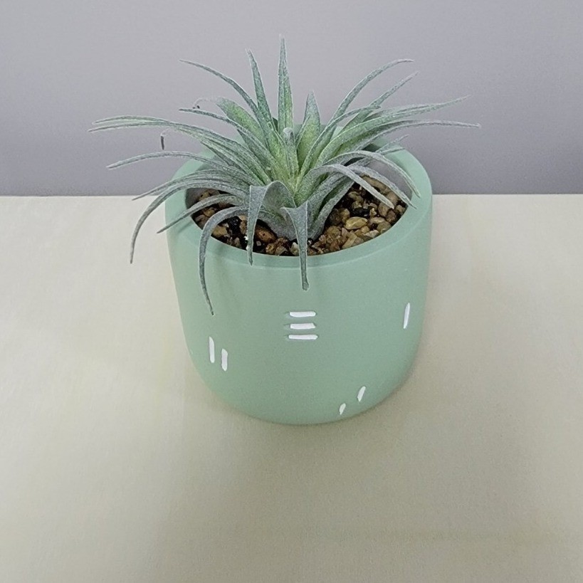 DerRose 4 Pack Artificial Succulents in Sage Green Ceramic Pots Faux Mini Plants