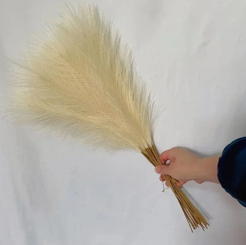 10pcs Artificial Reed Bouquet Boho Pampas Grass Home Decor Set – NEW