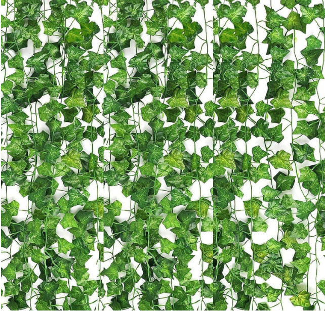 4PCS Artificial Fake Flower Vine Hanging Garland Plant Ivy Home Deco Green US