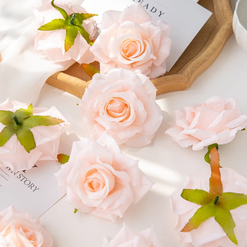 100PC 10CM Wholesale Artificial Flowers for Scrapbook Christmas Home Decor
