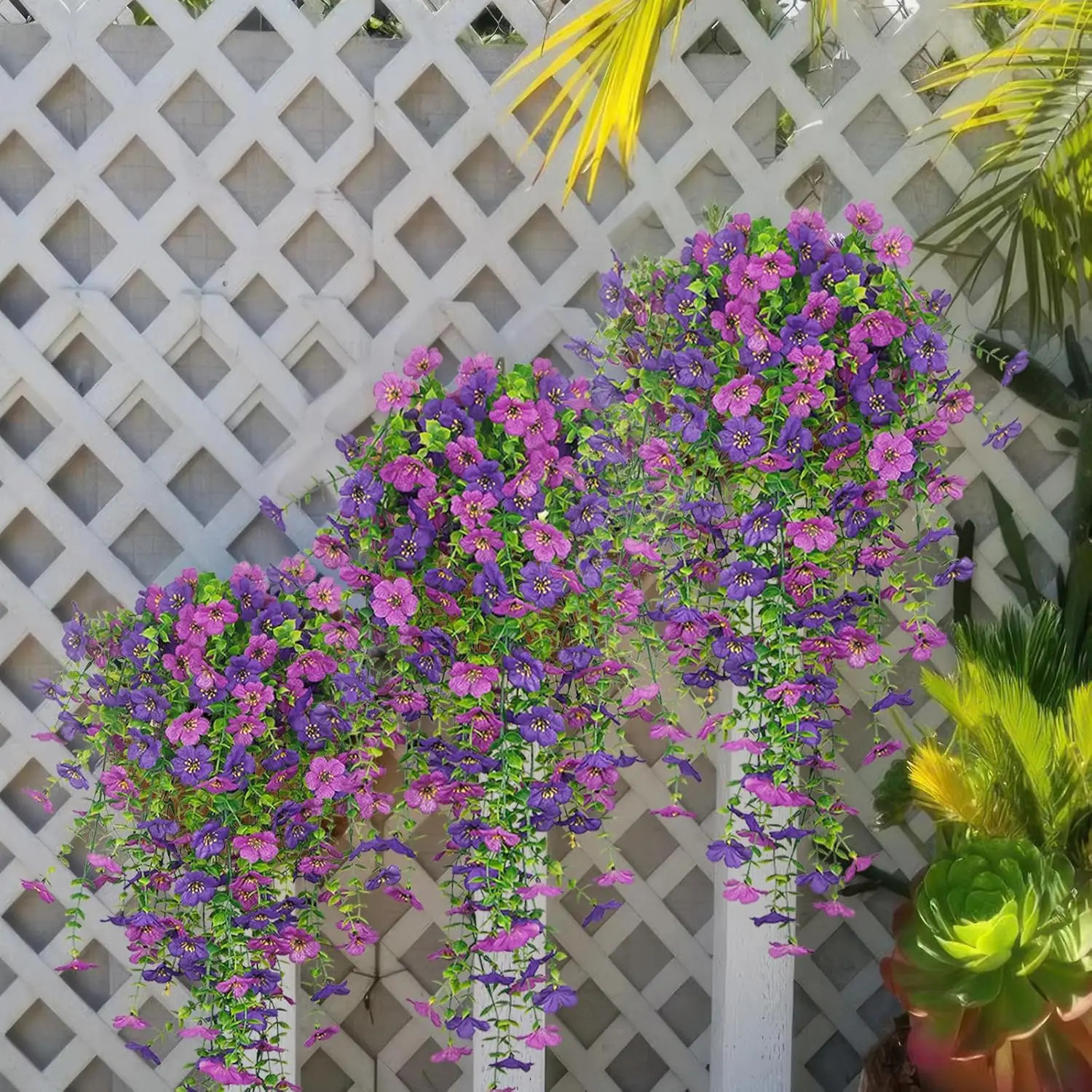 Artificial Flowers Plant Rattan Morning Glories Outdoor Wedding Bridal Arch Home