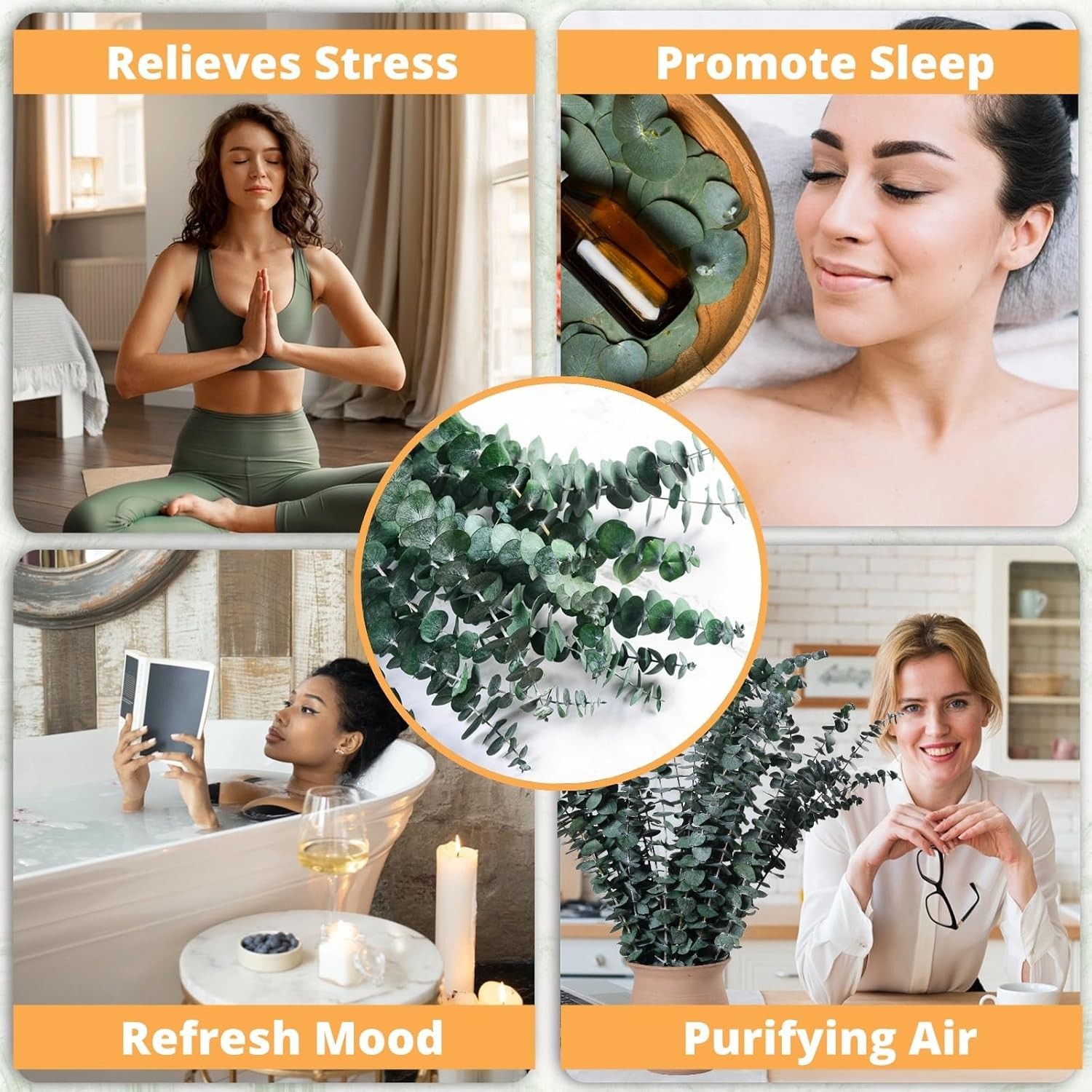 12PCS Dried Eucalyptus for Shower Hanging – 17” Real Large Preserved Eucalyp…