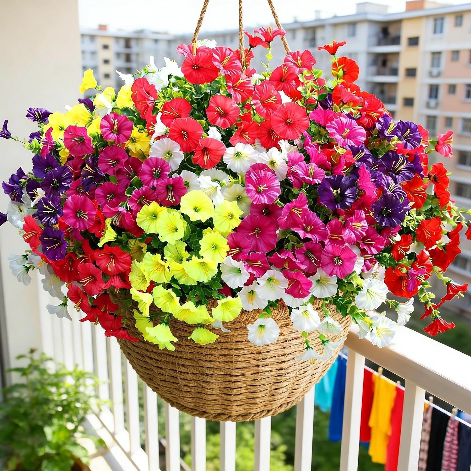 Vibrant UV-Resistant Faux Plants – 12 Bundles for Effortless Outdoor Style