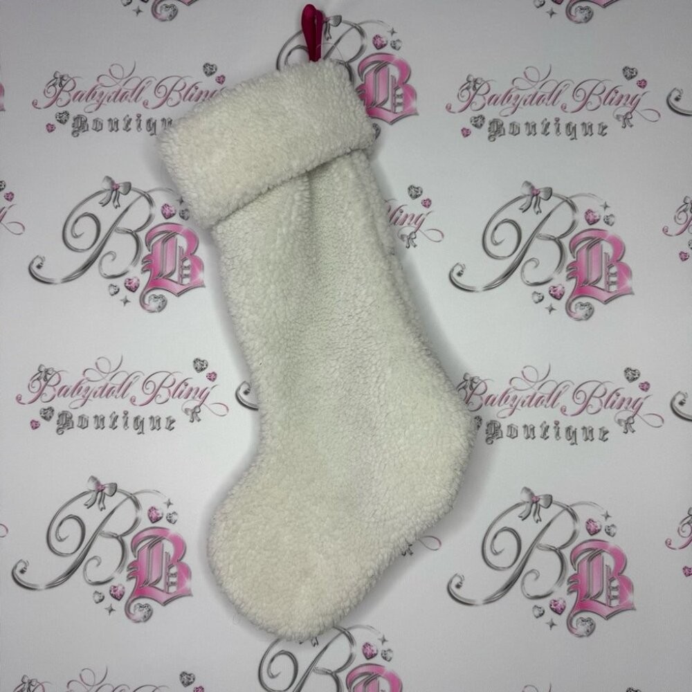 Victoria secret pink stocking Christmas Sherpa 2019 bling diamonds dog rare Xmas