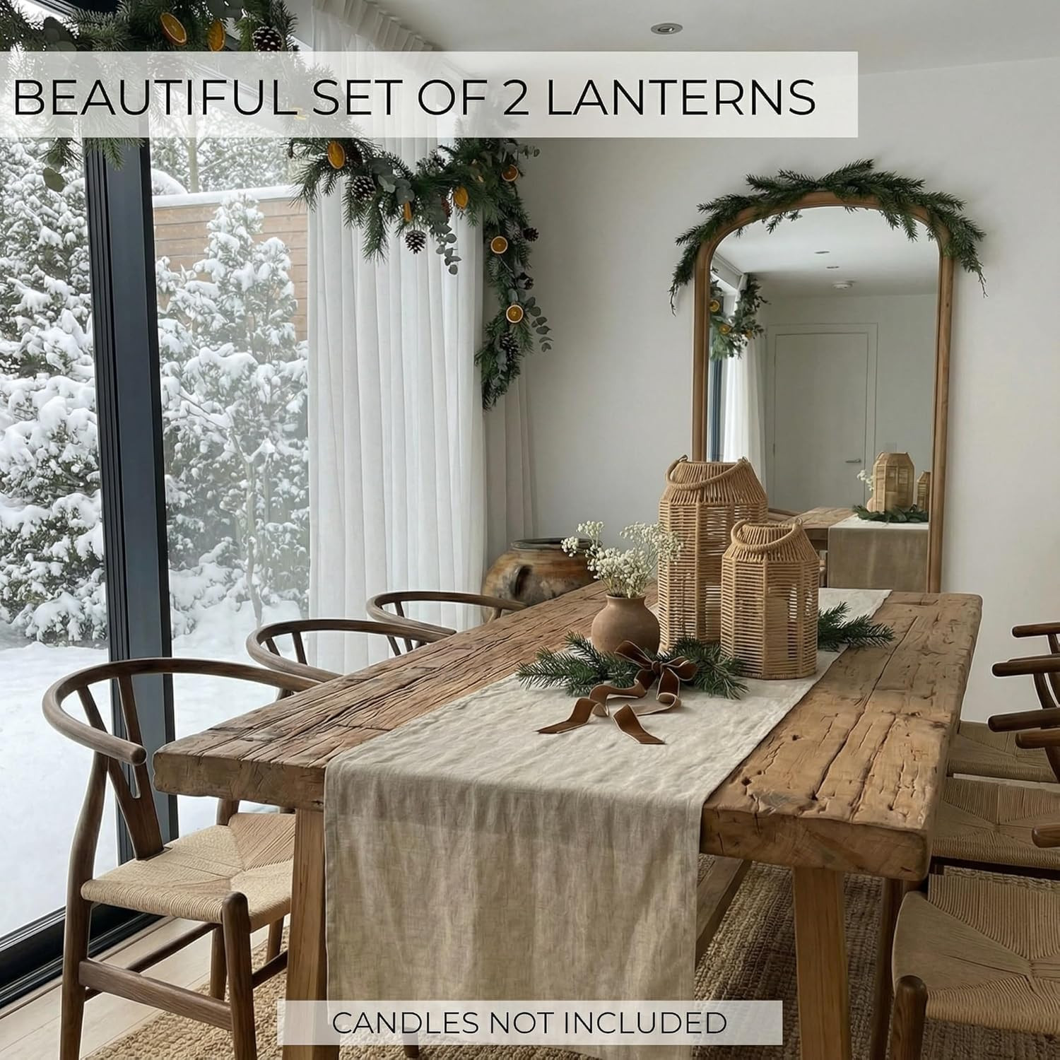 Natural Jute Boho Lanterns Handcrafted Chic Decor to Enhance Your Home Modern